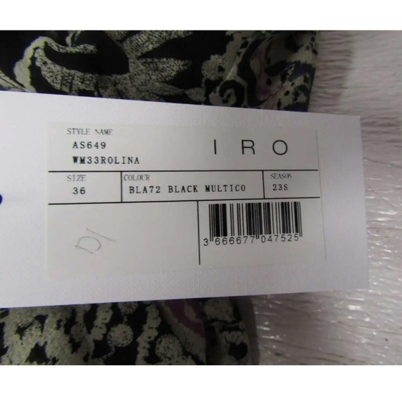 NWT IRO PARIS Rolina Twist Front Draped Printed Sleeveless SILK Mini Dress 36 - Picture 13 of 13